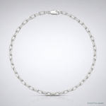 Sterling Silver 4.5mm Diamond-cut Long Link Cable Chain - Lifestyle View