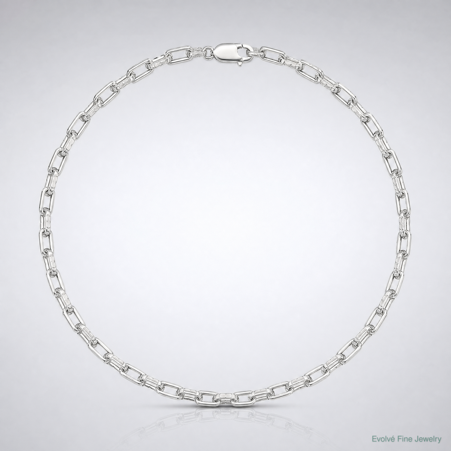 Sterling Silver 4.5mm Diamond-cut Long Link Cable Chain - Lifestyle View