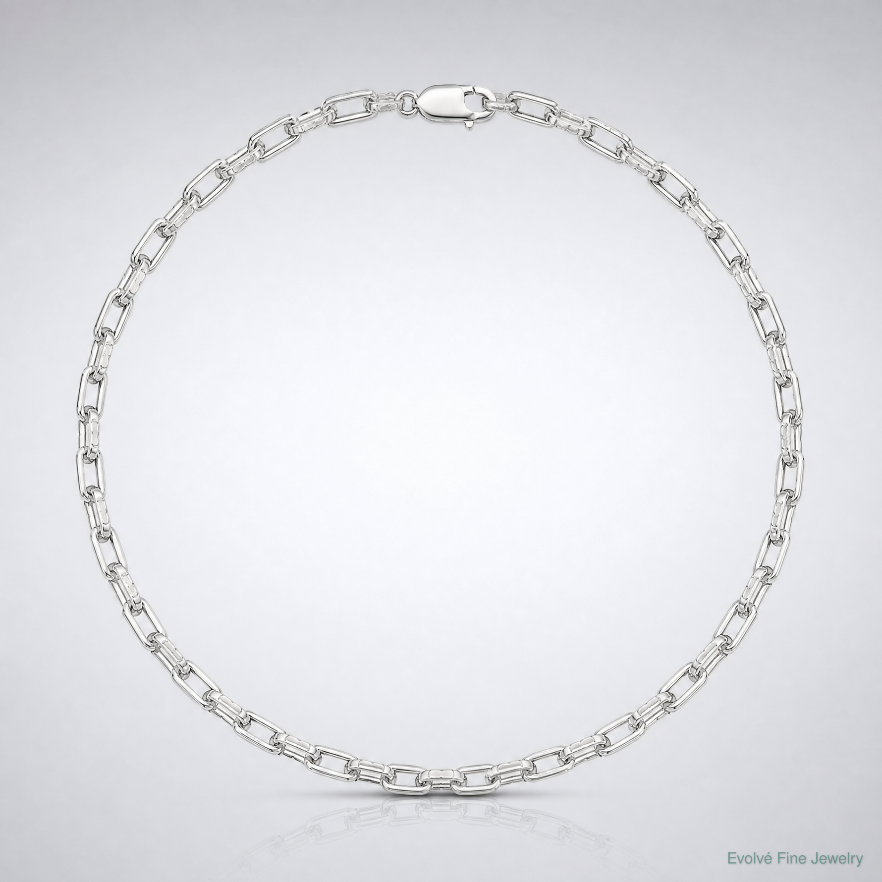 Sterling Silver 4.5mm Diamond-cut Long Link Cable Chain - Lifestyle View