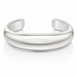 Sterling Silver Polished 25mm Domed Cuff Bangle - Lifestyle View