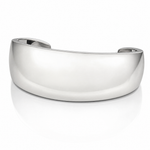 Sterling Silver Polished 30mm Domed Cuff Bangle - Lifestyle View