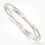 Sterling Silver Polished and Diamond-cut 6.0mm Flexible Bangle - Lifestyle View