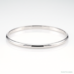Sterling Silver 2.25mm Solid Polished Plain Slip-On Bangle Bracelet - Lifestyle View