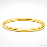 Sterling Silver Gold-tone 4mm Solid Polished Plain Slip-On Bangle Bracelet - Lifestyle View