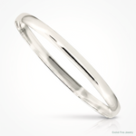 Sterling Silver 4.5mm Solid Polished Plain Slip-On Bangle Bracelet - Lifestyle View