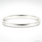 Sterling Silver 6.25mm Solid Polished Plain Slip-On Bangle Bracelet - Lifestyle View
