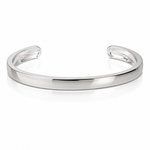 Sterling Silver 5mm Cuff Bangle - Lifestyle View