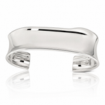 Sterling Silver 20mm Cuff Bangle Bracelet - Lifestyle View