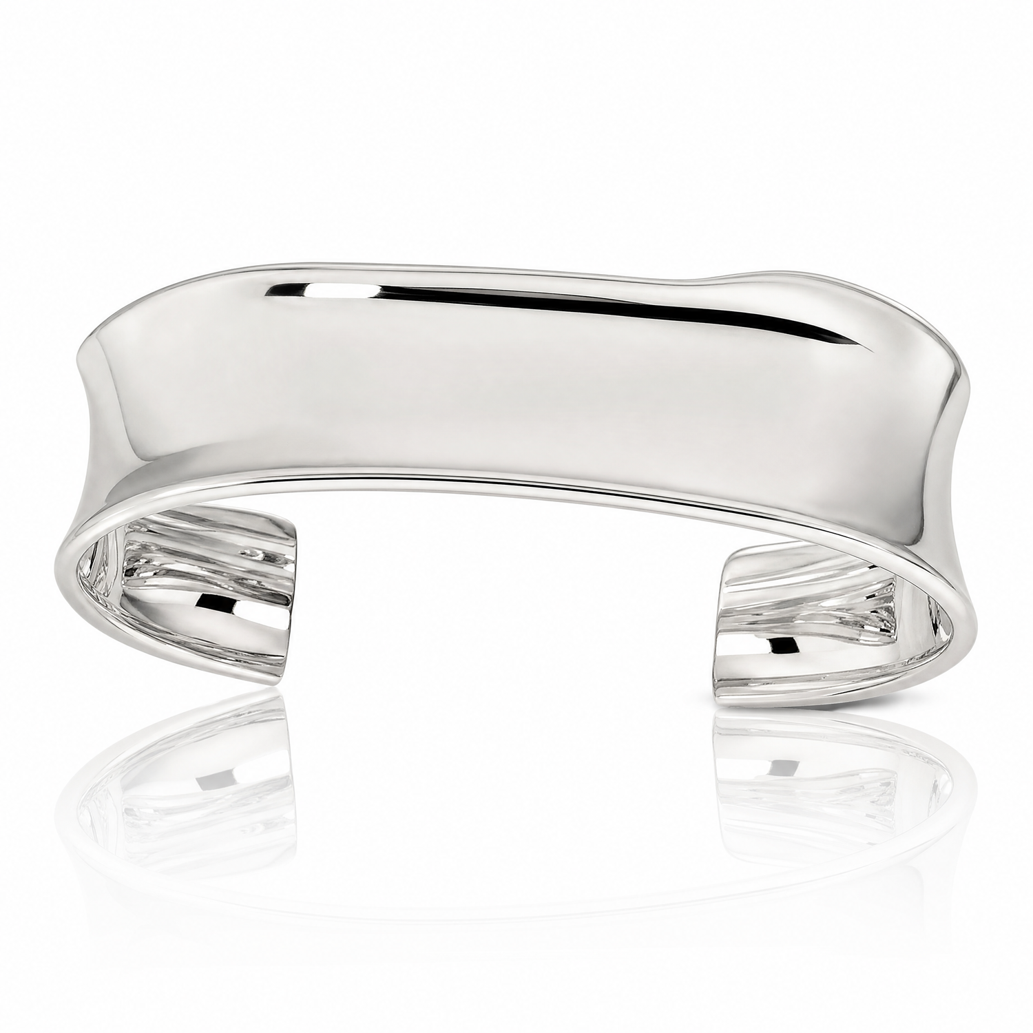 Sterling Silver 20mm Cuff Bangle Bracelet - Lifestyle View