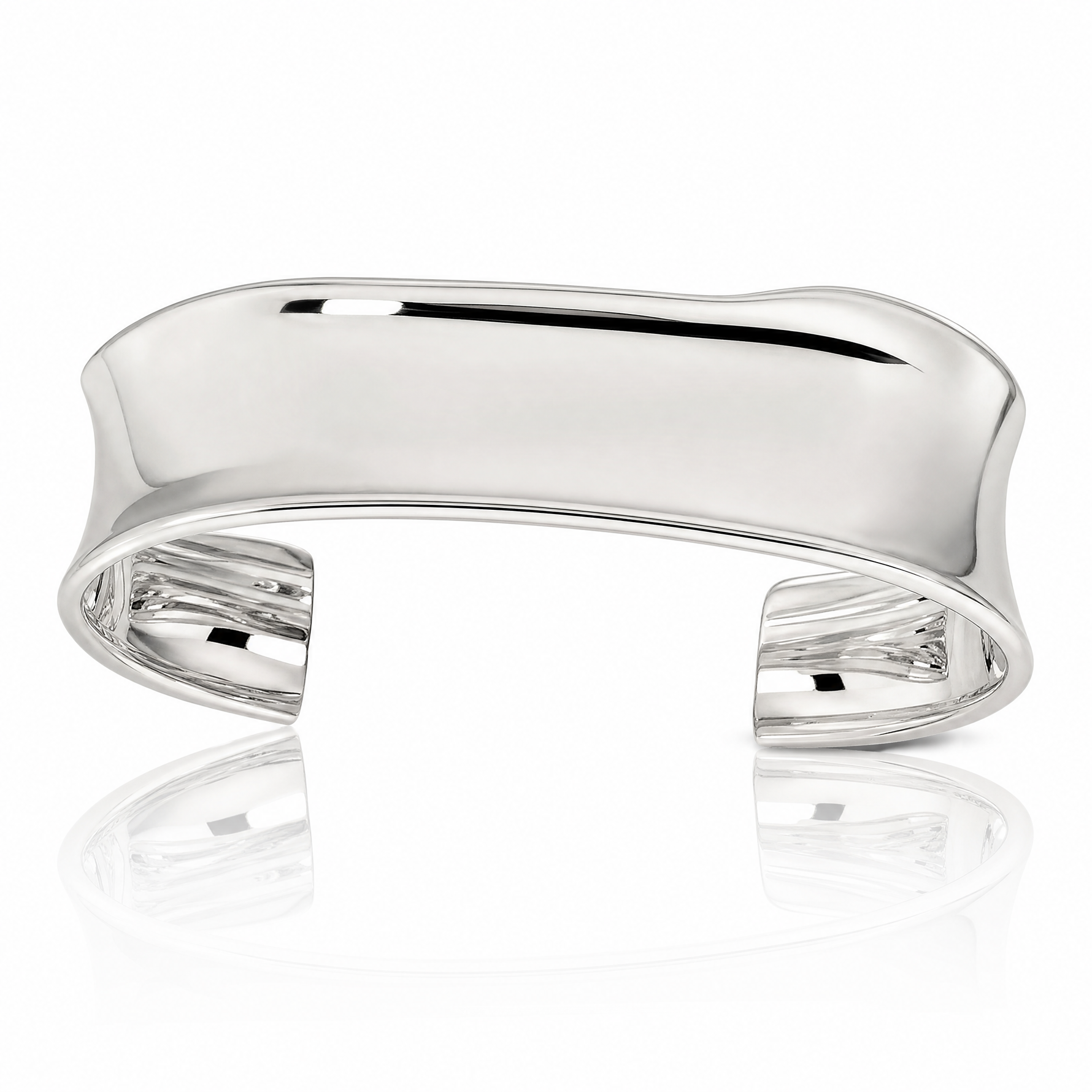 Sterling Silver 20mm Cuff Bangle Bracelet - Lifestyle View