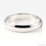 Sterling Silver Rhodium-plated 12.00mm Hinged Bangle Bracelet - Lifestyle View