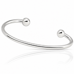 Sterling Silver Cuff Bangle Bracelet - Lifestyle View