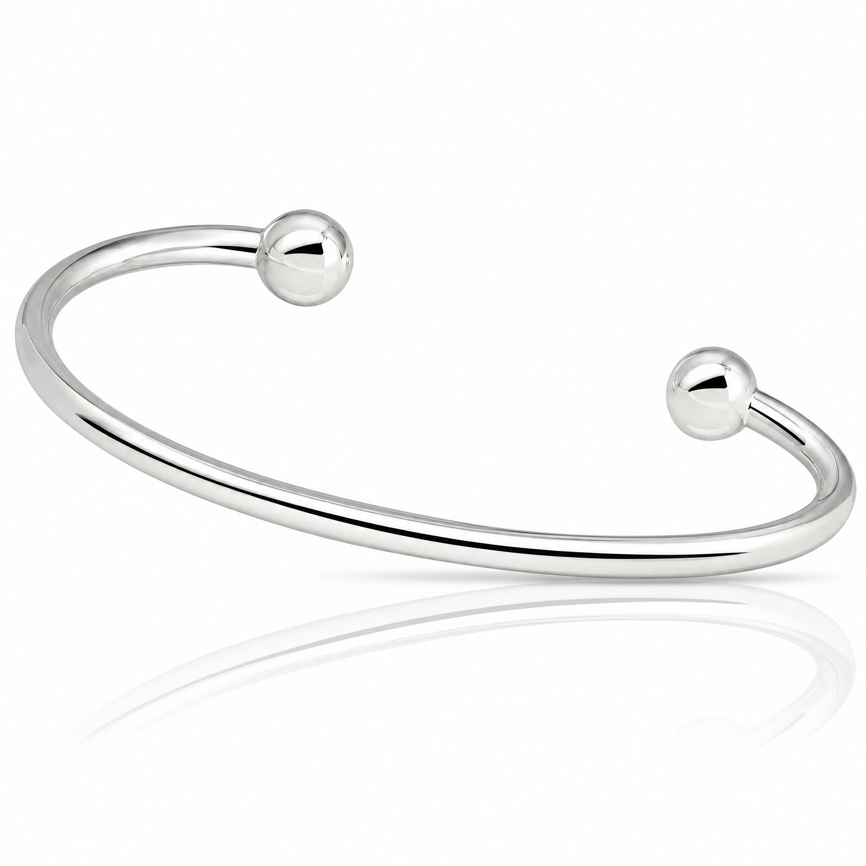 Sterling Silver Cuff Bangle Bracelet - Lifestyle View