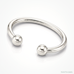 Sterling Silver Polished Baby Cuff Bangle Bracelet - Lifestyle View