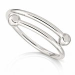 Sterling Silver Polished Flexible Baby Bangle Bracelet - Lifestyle View