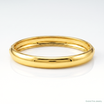 Sterling Silver Gold-plated 8mm Hinged Bangle - Lifestyle View