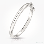 Sterling Silver RH-plated Polished 4mm w/ Safety Hinged Children's Bangle - Lifestyle View