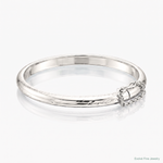 SS RH-plated Polished & D/C 4mm w/ Safety Hinged Children's Bangle - Lifestyle View