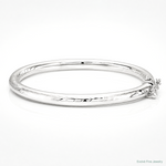 SS RH-plated Polished & D/C 5mm w/ Safety Hinged Children's Bangle - Lifestyle View