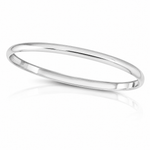 Sterling Silver RH-plated Polished 3mm Slip On Children's Bangle Bracelet - Lifestyle View