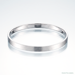 Sterling Silver Rhodium-plated 4.00mm Satin Slip-on Bangle - Lifestyle View