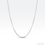 Sterling Silver Rhodium-plated .6mm Box Chain - Lifestyle View
