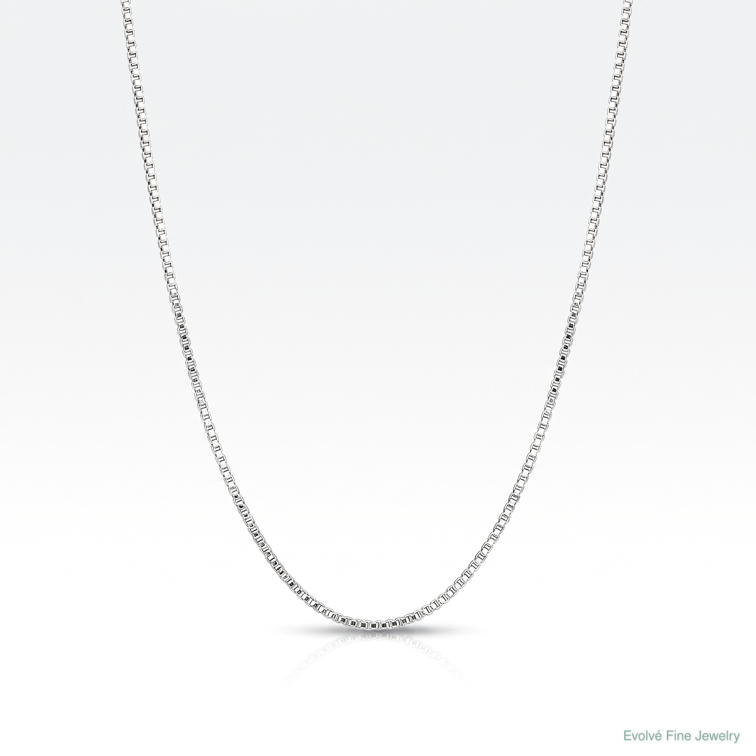 Sterling Silver Rhodium-plated .6mm Box Chain - Lifestyle View