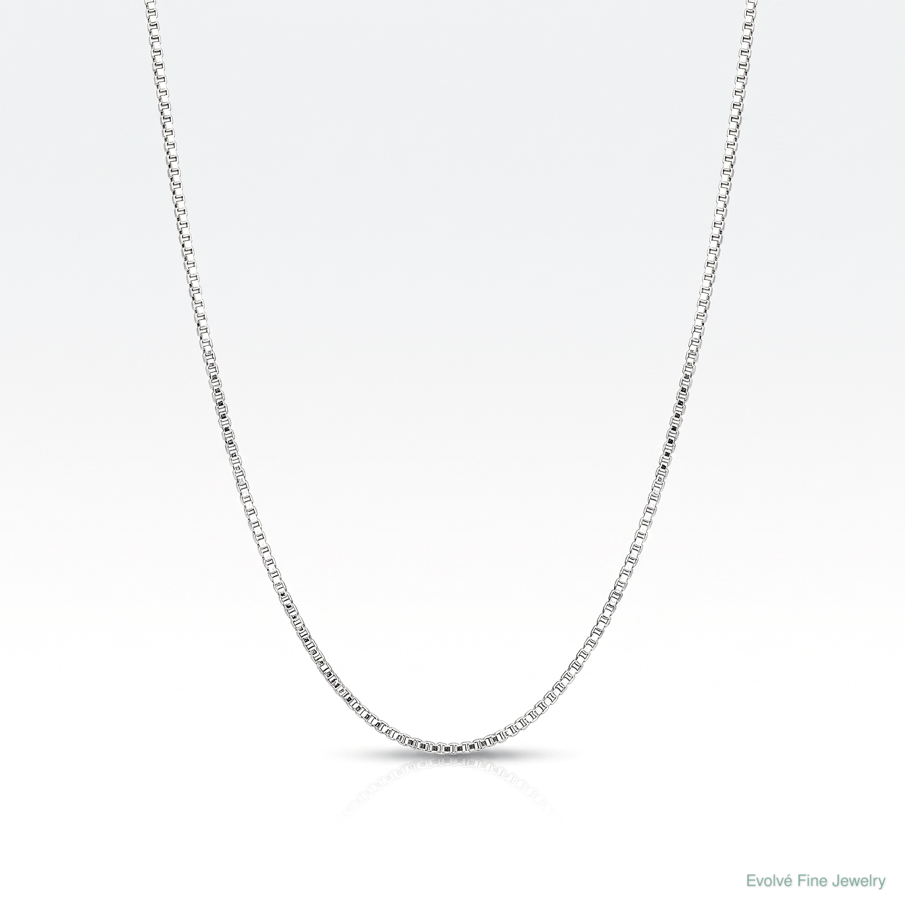 Sterling Silver Rhodium-plated .6mm Box Chain - Lifestyle View