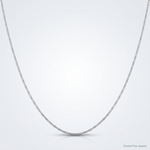 Sterling Silver Rhodium-plated .8mm Box Chain - Lifestyle View
