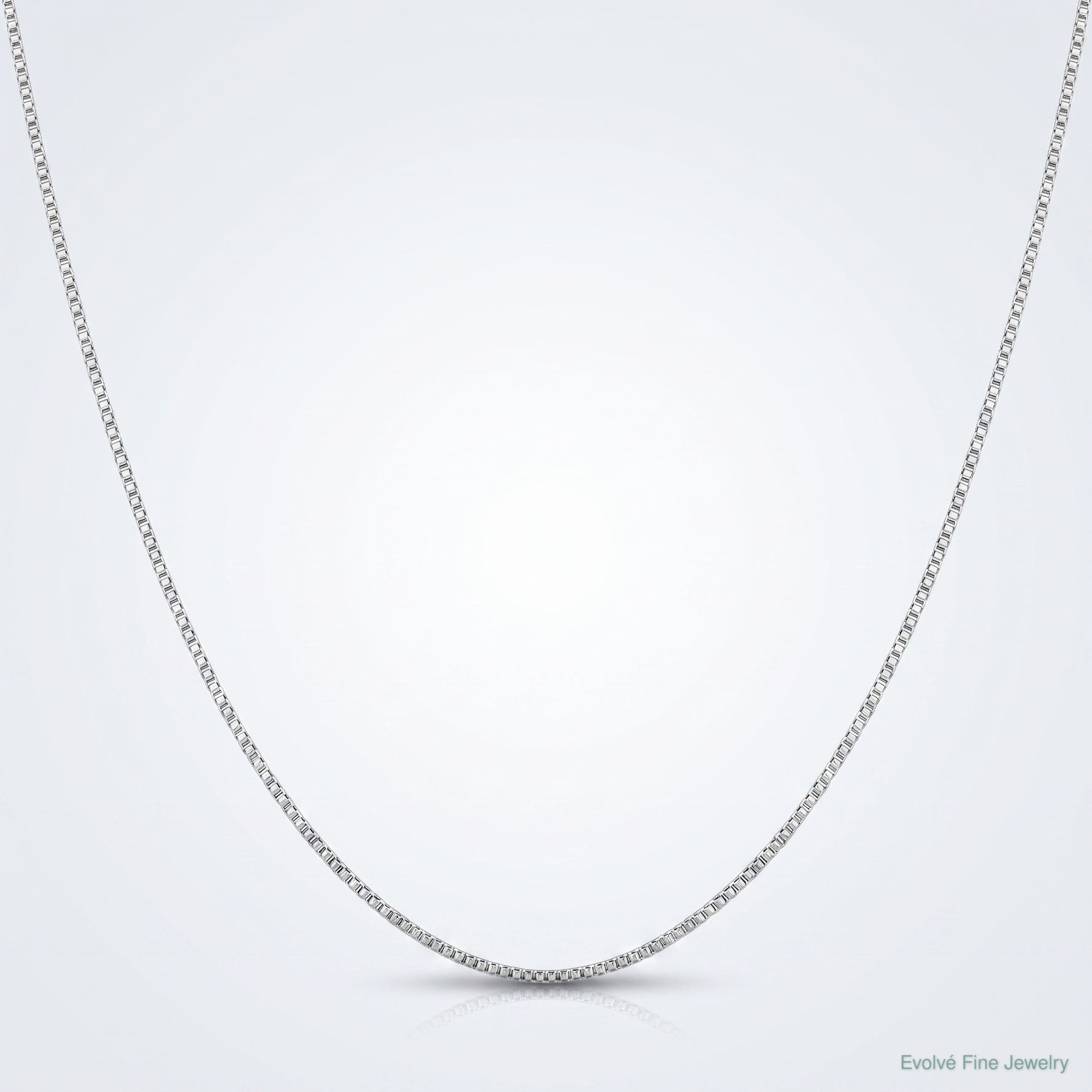 Sterling Silver Rhodium-plated .8mm Box Chain - Lifestyle View