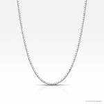 Sterling Silver Rhodium-plated .9mm Box Chain - Lifestyle View