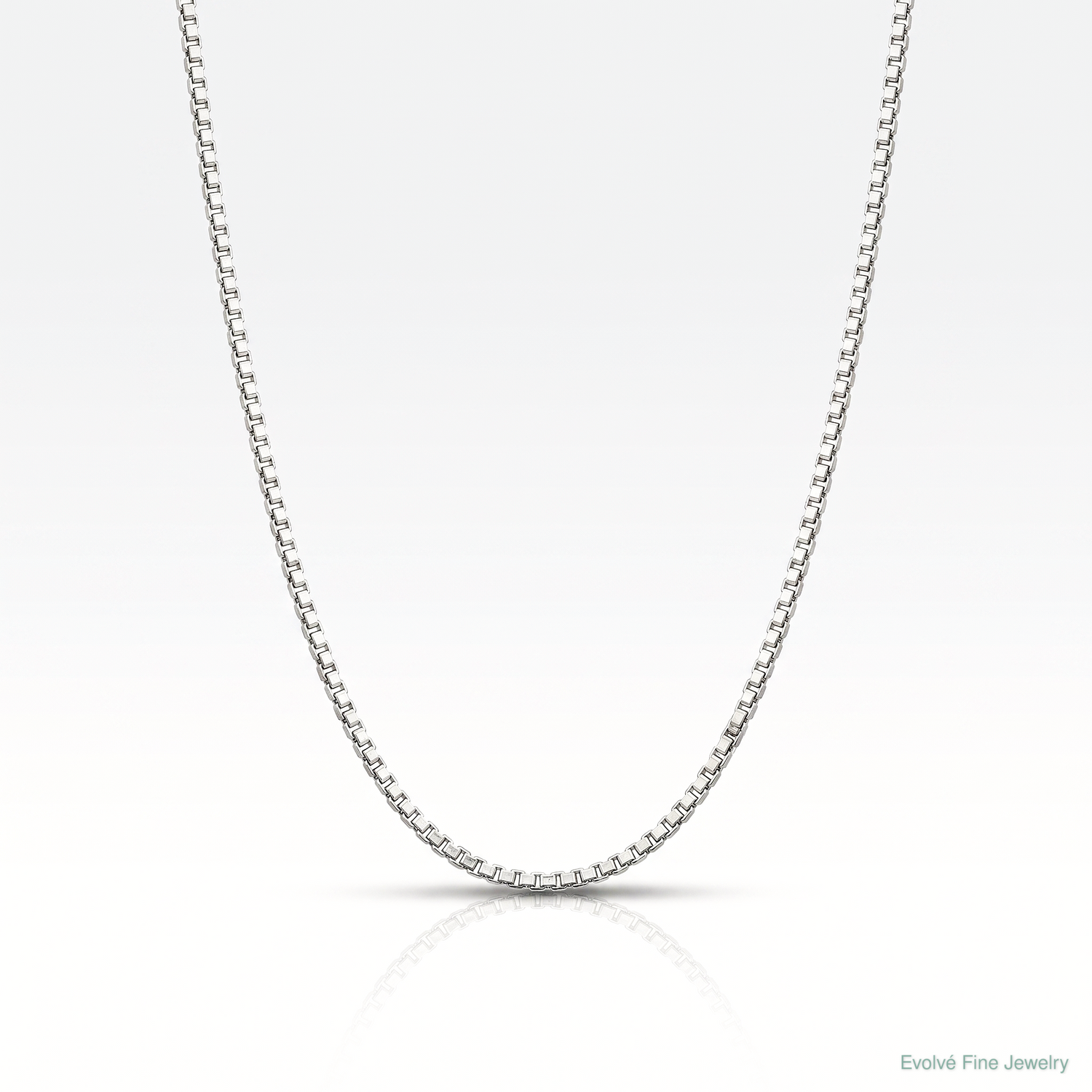 Sterling Silver Rhodium-plated .9mm Box Chain - Lifestyle View