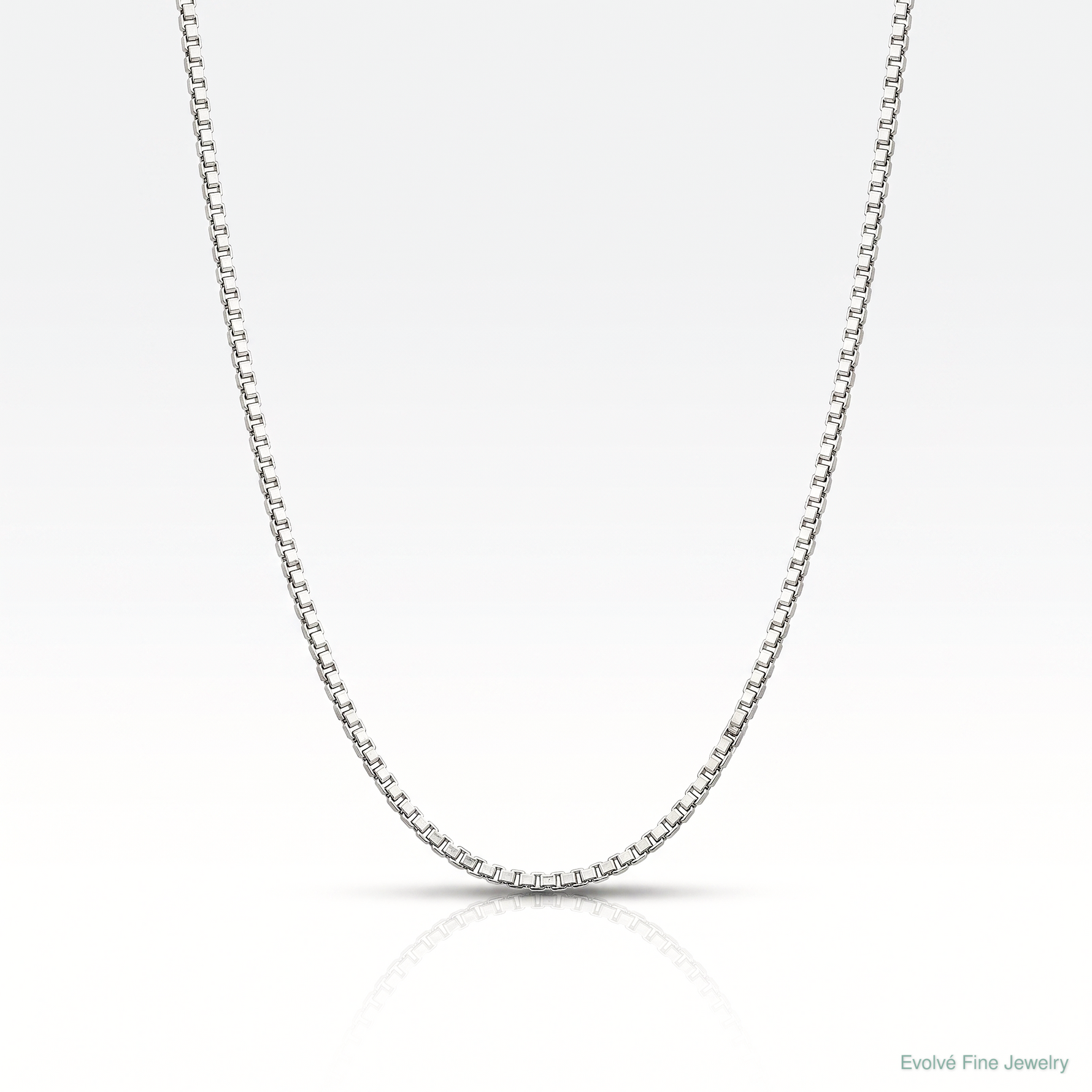 Sterling Silver Rhodium-plated .9mm Box Chain - Lifestyle View