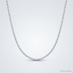 Sterling Silver Rhodium-plated .9mm Box Chain w/2in ext. - Lifestyle View
