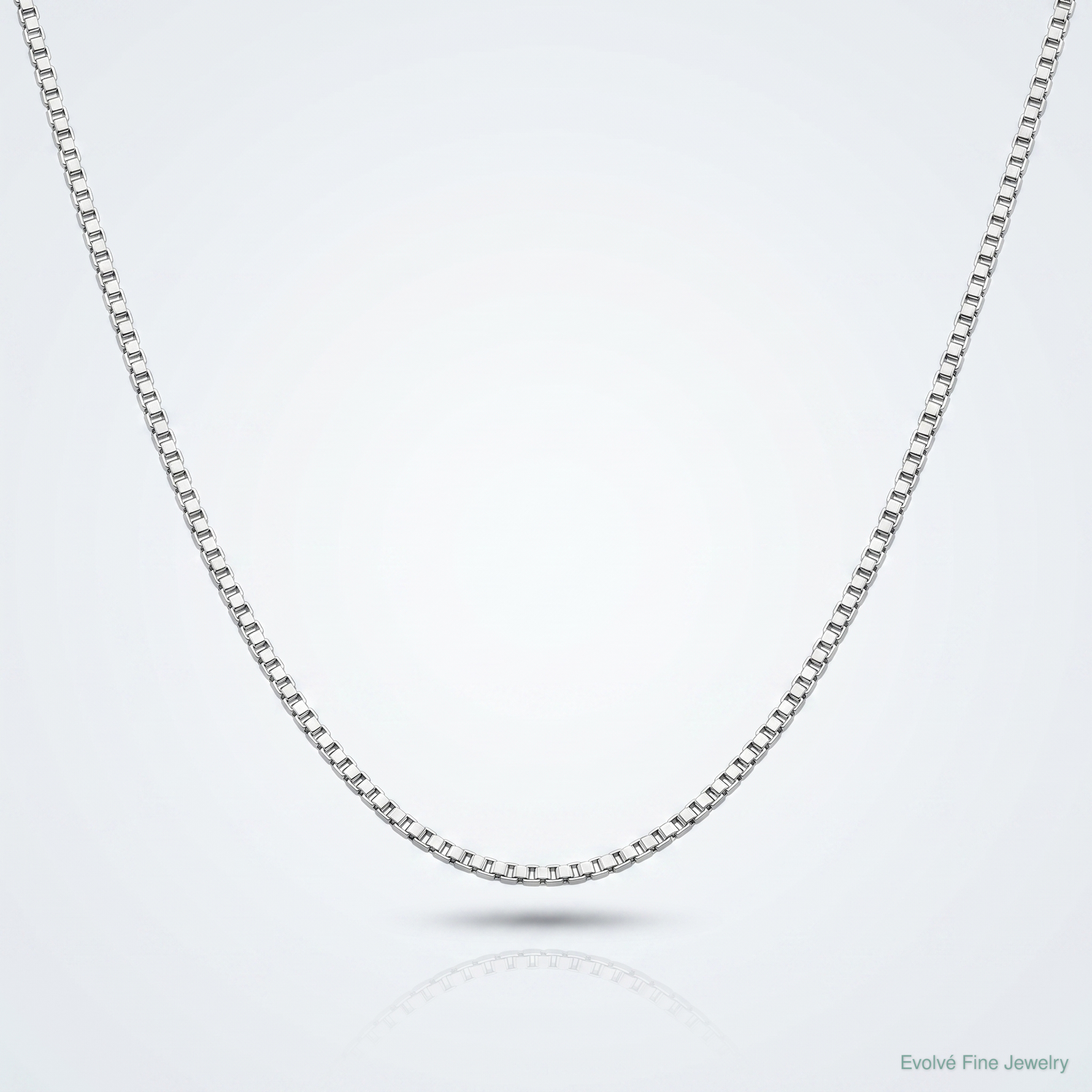 Sterling Silver 1.25mm Box Chain - Lifestyle View