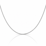 Sterling Silver Rhodium-plated 1.25mm Box Chain - Lifestyle View