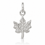 Sterling Silver Maple Leaf Charm - Lifestyle View