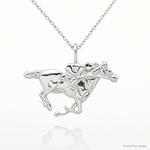 Sterling Silver Race Horse Charm - Lifestyle View
