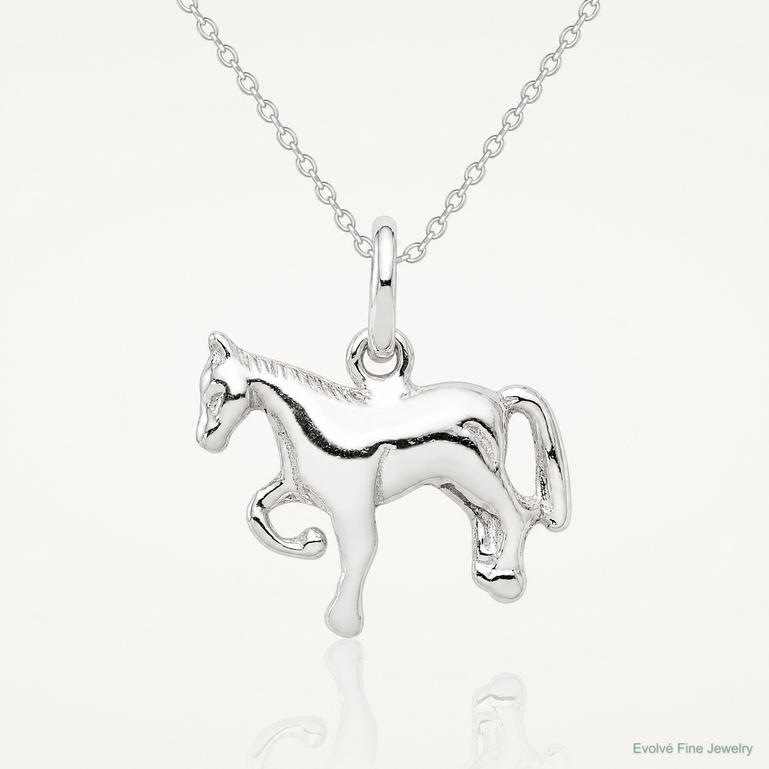 Sterling Silver Horse Charm - Lifestyle View