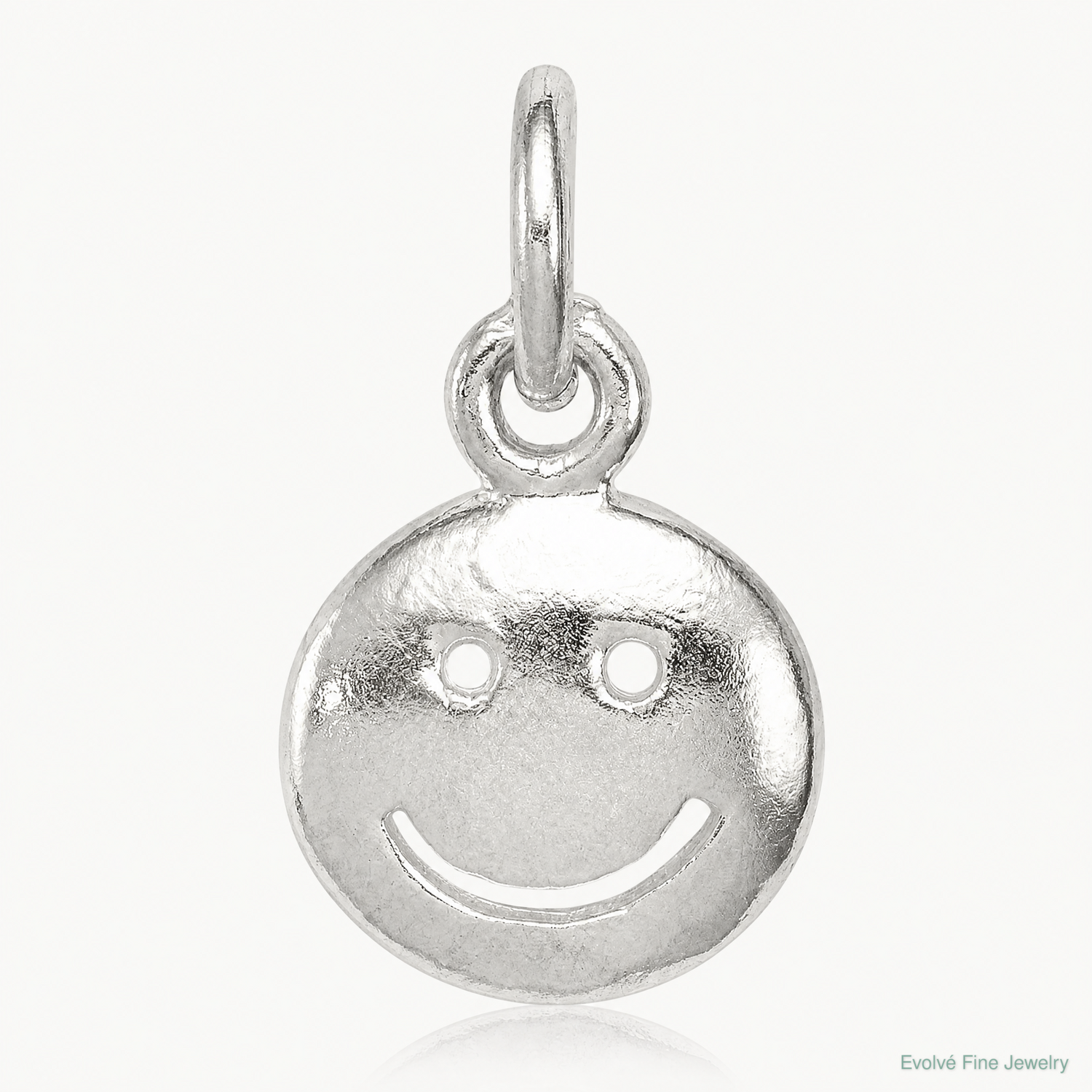 Sterling Silver Smiley Face Charm - Lifestyle View