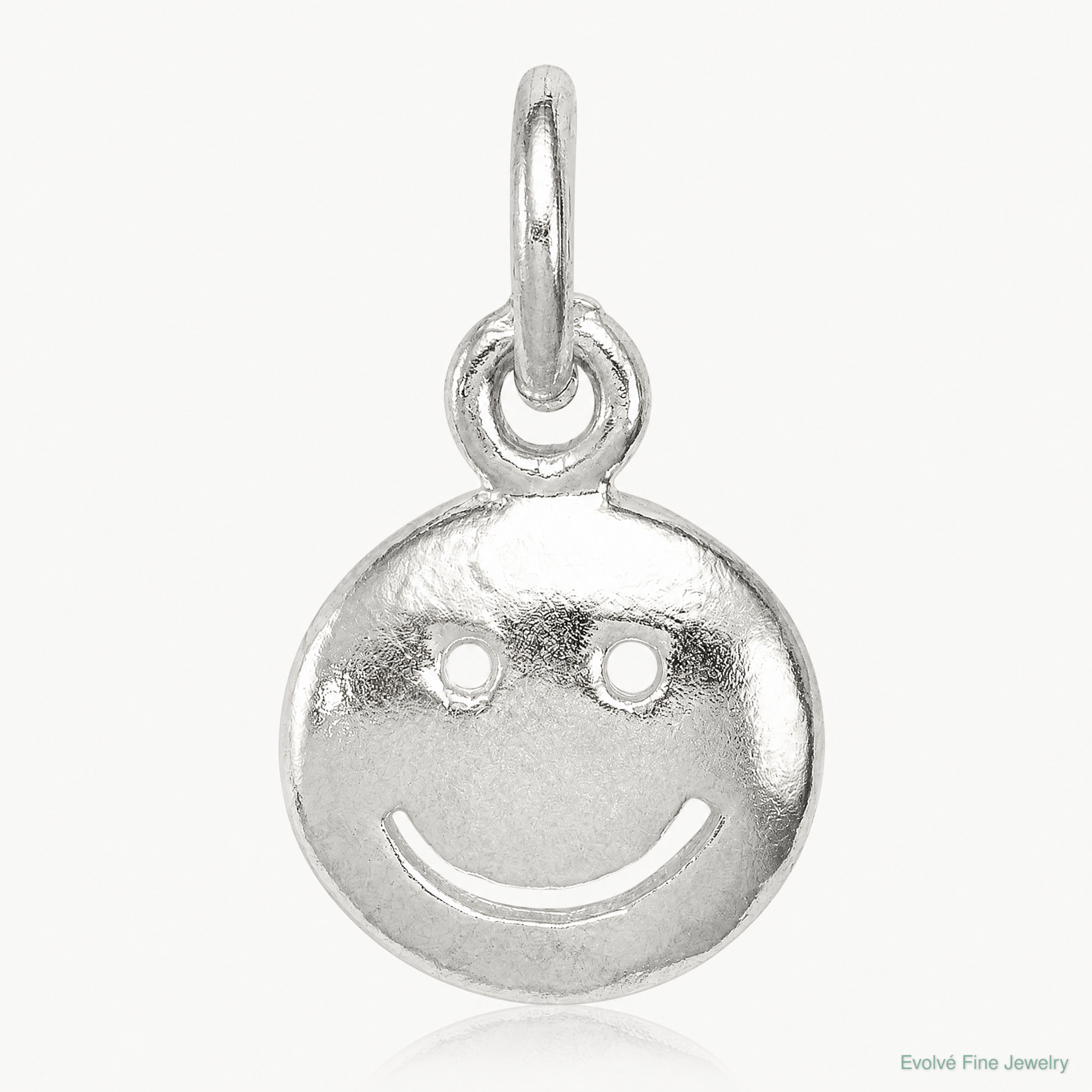 Sterling Silver Smiley Face Charm - Lifestyle View