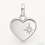 Sterling Silver E-coated CZ Heart Pendant - Lifestyle View