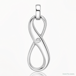 Sterling Silver Rhodium-plated with CZ Infinity Symbol Pendant - Lifestyle View