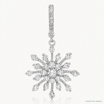 Sterling Silver Rhodium-plated CZ Snowflake Pendant - Lifestyle View