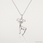 Sterling Silver Deer Charm - Lifestyle View