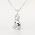 Sterling Silver Cat Charm - Lifestyle View