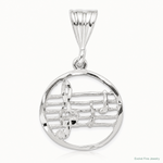 Sterling Silver Music Staff Charm - Lifestyle View