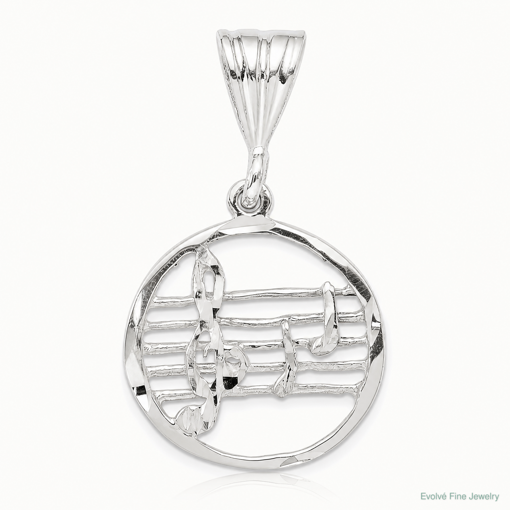 Sterling Silver Music Staff Charm - Lifestyle View