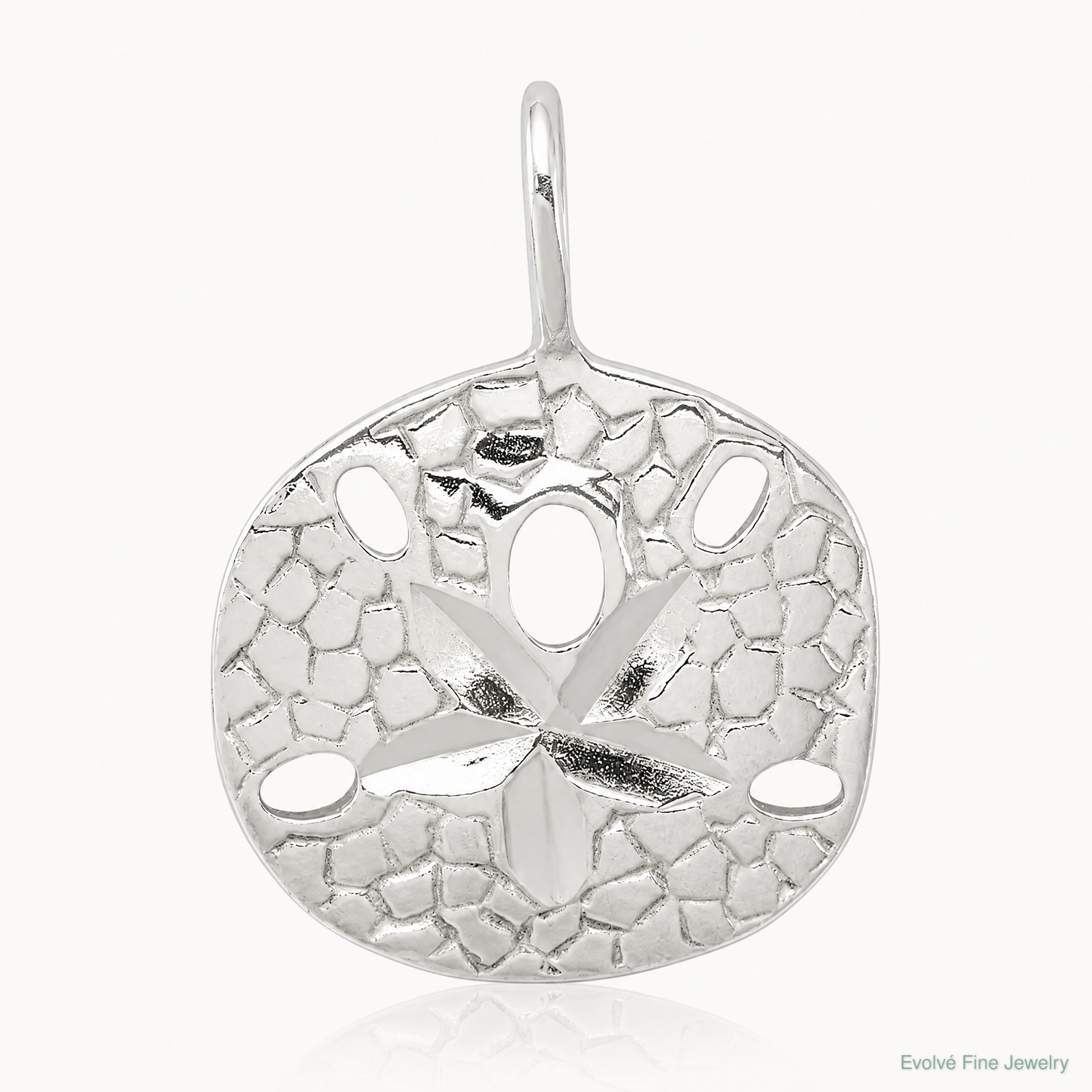 Sterling Silver Sand Dollar Charm - Lifestyle View