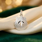 Sterling Silver D/C Shell Charm - Lifestyle View
